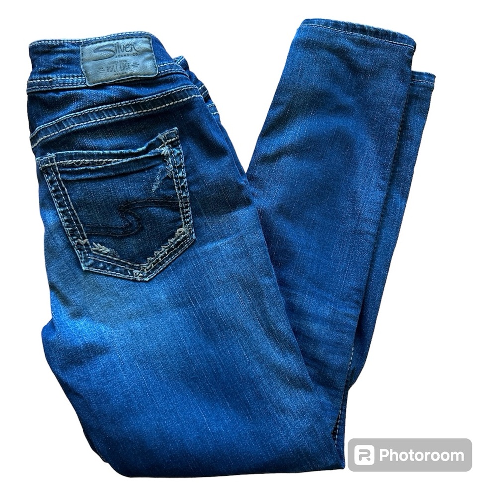 Silver Jeans Women’s Size 28 Mid‎ Skinny Denimation Suki -Hemmed